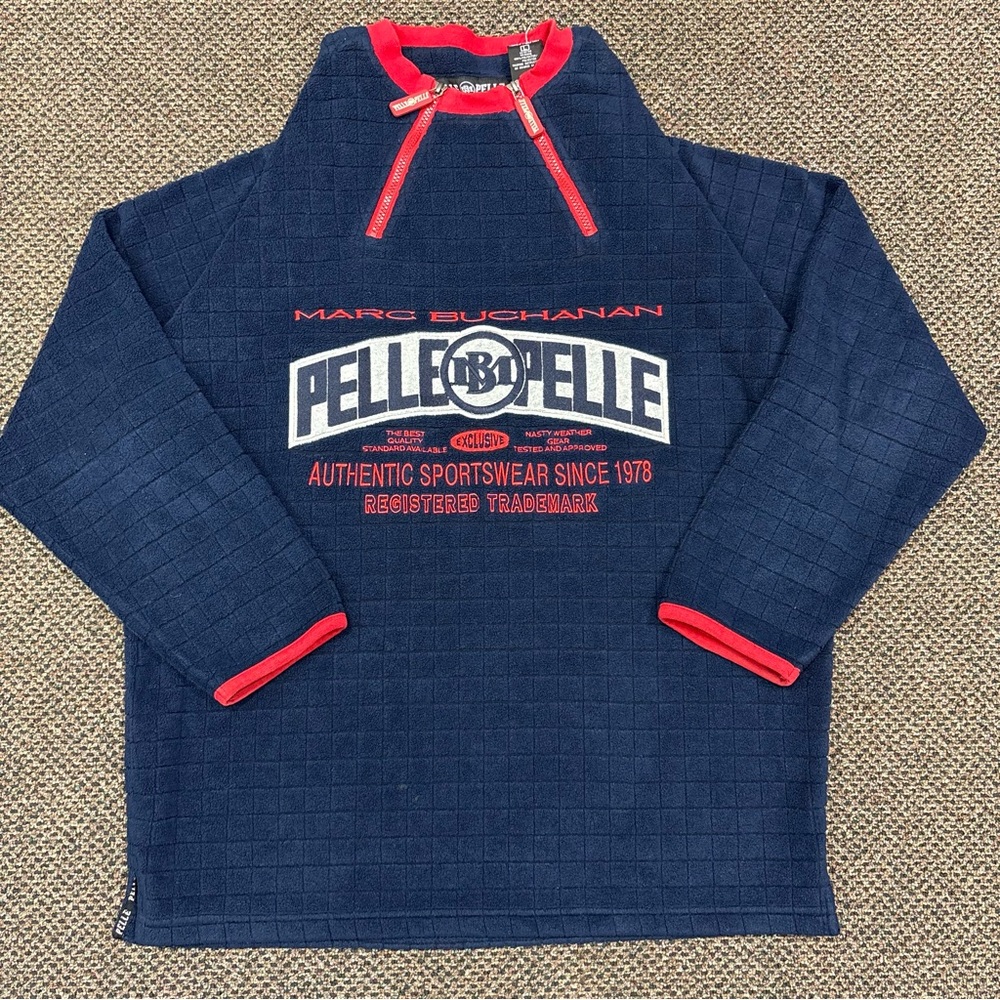 Marc Buchanan Pelle Pelle Men’s Fleece 1/4 Zip Pullover Sweatshirt Size L